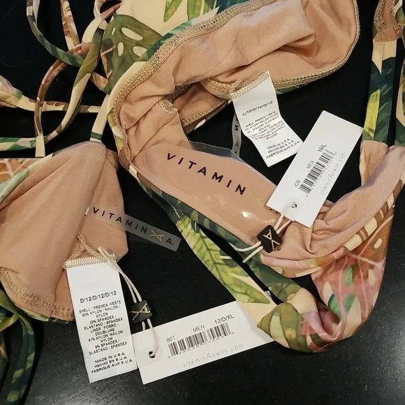 ๐VITAMIN A๐ Bikini Zuma Bralette (12 XL) & Hipster Bottom (10 Large) NWT - Picture 16 of 16